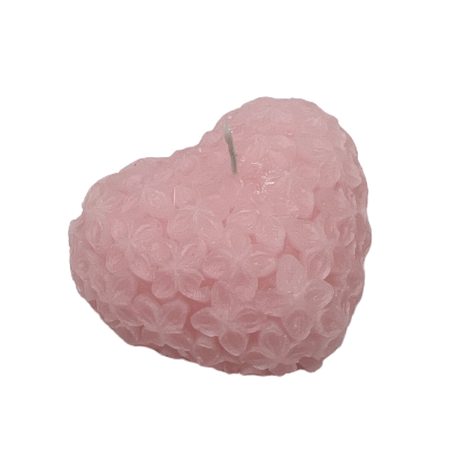 Hartje met bloemen kaars - 1 stuk - 4 branduren