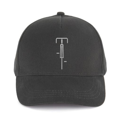 Premium fiets pet - zwart - unisex - verstelbaar - transferdruk