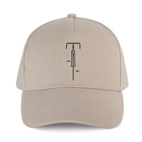 Premium fiets pet - beige - unisex - verstelbaar - transferdruk