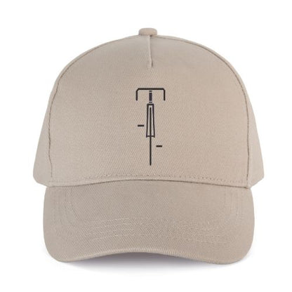 Premium fiets pet - beige - unisex - verstelbaar - transferdruk