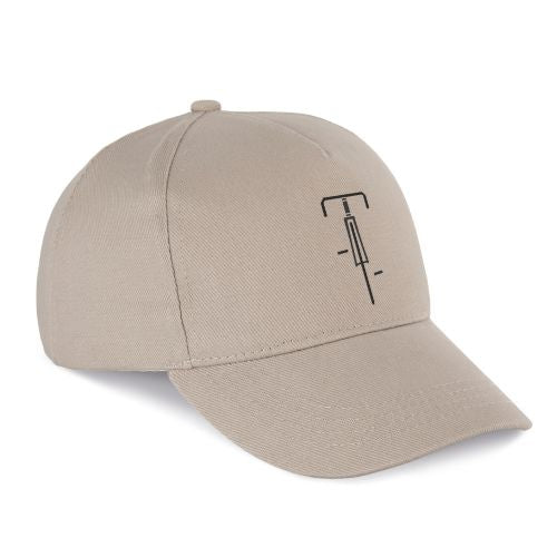 Premium fiets pet - beige - unisex - verstelbaar - transferdruk