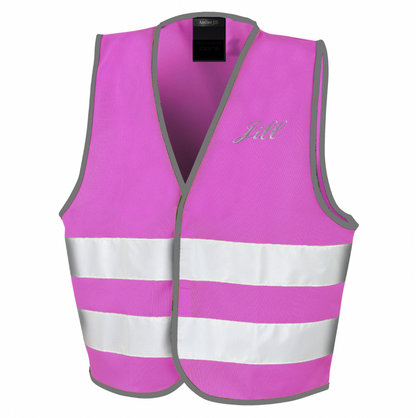 Gepersonaliseerde fluovest roze - kids