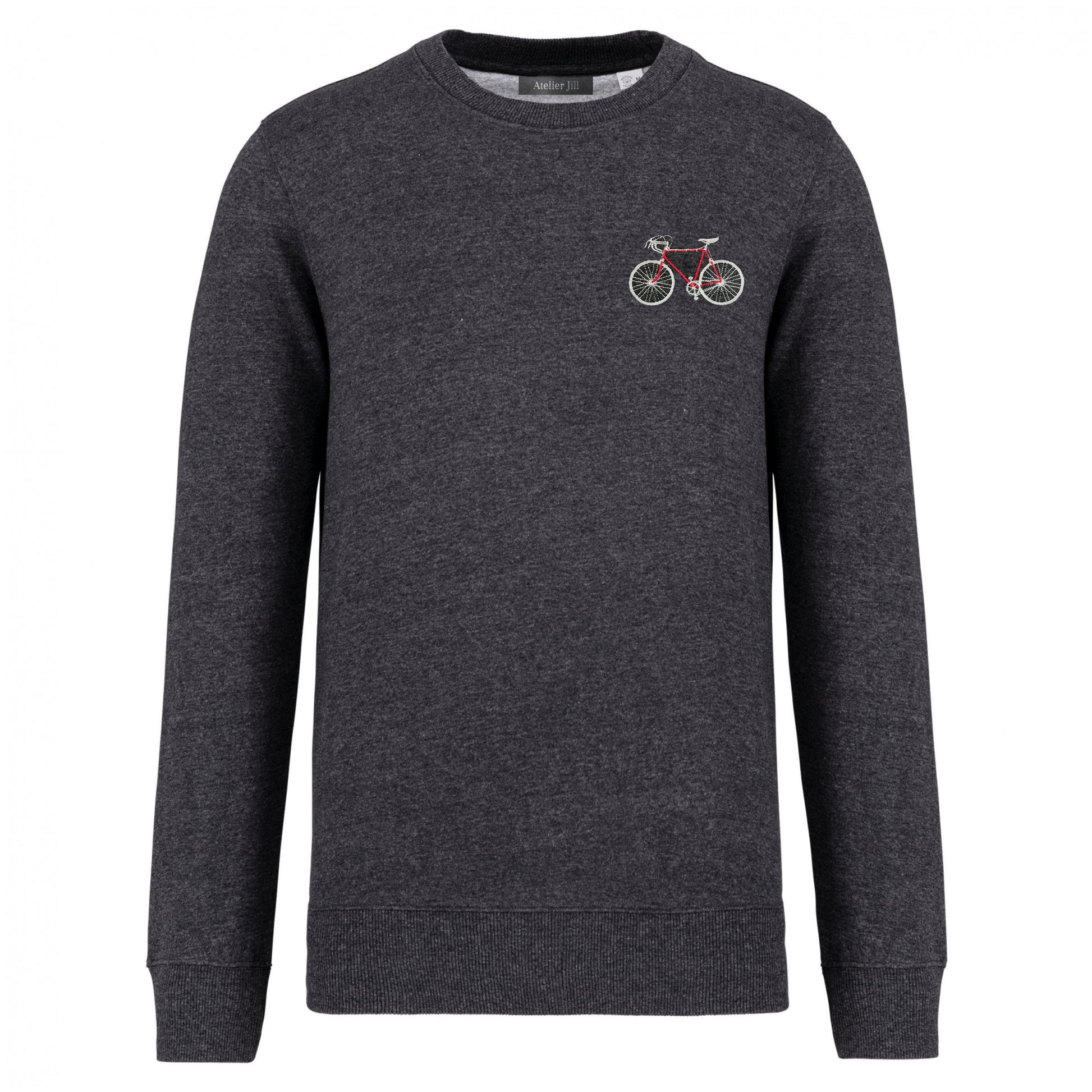 Trui / sweater met koersfiets / fiets rood